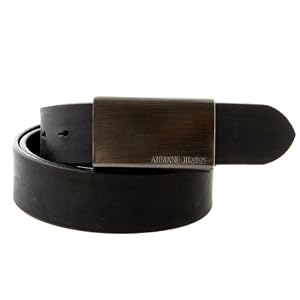 Armani Jeans black leather belt. AJM1324