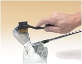 Jef World of Golf Gifts and Gallery, Inc. 2 Way Cleaning Brush (Silver)