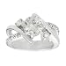 Tressa White Cubic Zirconia Modern Wedding Engagement Ring Rhodium Plated Brass Lead Free