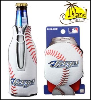 (2) TORONTO BLUE JAYS MLB BASEBALL CAN & BOTTLE KOOZIE