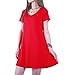 Favelem Womens Short Sleeve Comfy Flowy Loose Fit Long Tunic Top T shirt Dresses