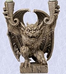 Gothic Candlestick Medieval Sculpture European gargoyle (The Digital Angel)