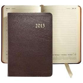 2013 Genuine 'Brights' Mocha-Brown fine leather Daily Journal 8'' by Graphic Image - 5.5x8