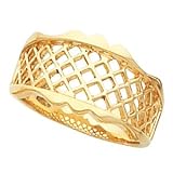 14K Yellow Gold Fancy Band Ring