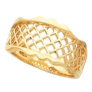 14K Yellow Gold Fancy Band Ring
