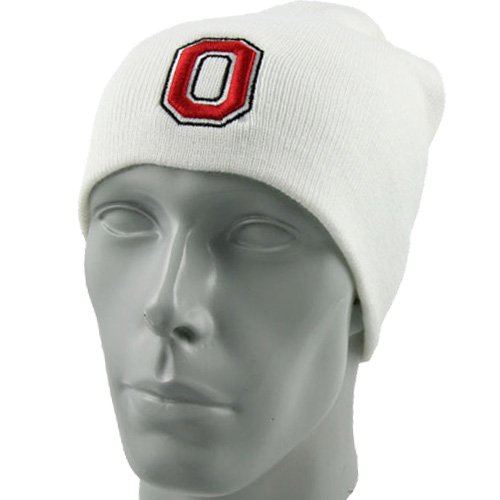 Top of the World Ohio State Buckeyes White Easy Does It Knit Beanie Cap