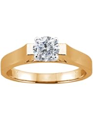 0.60 Ct Round H/I I1 Diamond 14K Yellow Gold Solitaire Ring