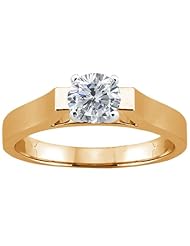 0.50 Ct Round H/I I1 Diamond 18K Yellow Gold Solitaire Ring