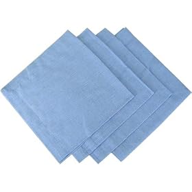 Blue Textured Placemats and or Napkins ~ Set of 2 or more, 6 Napkins by Overseas Trading