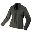 TAIGA Women's Polartec Microfleece Long-sleeved Zip Sports Shirt, Black, MADE IN CANADA