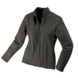 TAIGA Women's Polartec Microfleece Long-sleeved Zip Sports Shirt, Black, MADE IN CANADA