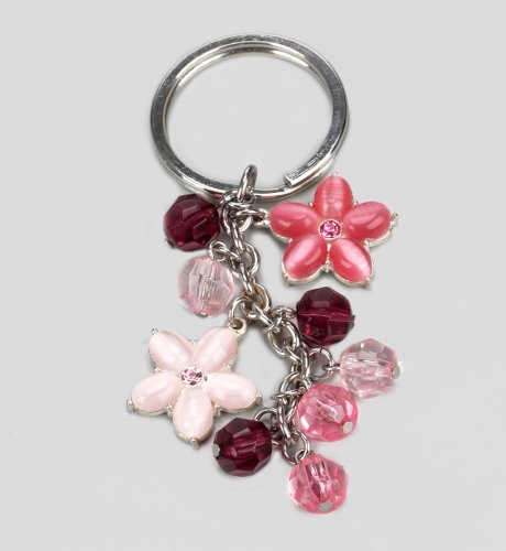 Floral Gemstone Key Ring