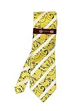 Phat Farm - Phat Farm Yellow and Black Floral with White Stripe Tie