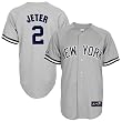 Derek Jeter Jersey: Youth 2010 Majestic Road Grey Replica #2 New York Yankees Jersey