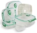 FreshVac Plus FV404TC Set-of-4 Square-Shaped Vacuum Food-Storage Containers