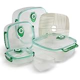 FreshVacPlusFV404TCSet-of-4Square-ShapedVacuumFood-StorageContainers
