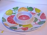 Melamine Chip and Dip Platter 12" Fruit Design