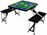 NFL Minnesota Vikings Football Field Design Portable Folding Table/Seats, Black