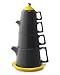 Yedi Houseware Classic Coffee and Tea Tower Tea Set, Dark Grey/Yellow