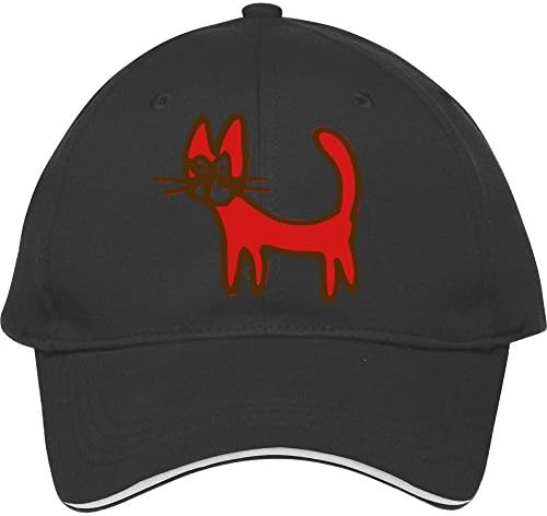 2015 Cool Fashion Trendred Drawn Cat Black Male/female Snapback Baseball Cap Hat