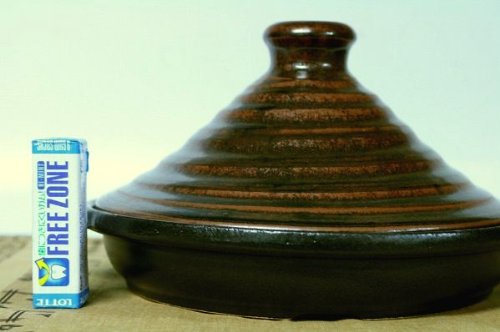 タジン鍋（茶）　ヘルシーで安心の国産万古焼　お買得！