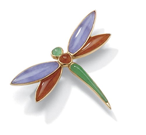 Jade 14k Gold Pin
