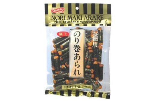 Nori Maki Arare (Rice Crackers with Seaweed) - 5oz (Pack of 12)
