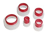 Cuisipro Snap Fit Cookie Cutters Set of 5, Fluted Shapes