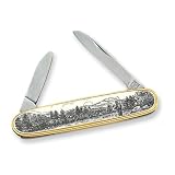 Barlow Designs 2.75inch Fisherman Portrait Penknife - Engravable Gift Item