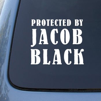 Protected by Jacob Black - Twilight New Moon - Car, Truck, Notebook, Vinyl Decal Sticker #2251 | Vinyl Color: White