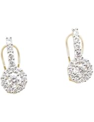 Women 14k Yellow Gold 1.47ctw diamond Chandelier earrings 11 26448DY Size 5.17