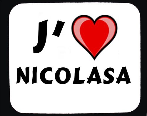 Cover image : J'aime Nicolasa tapis de souris décoré