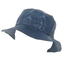 New Rain Fisherman Crusher Bucket Foldable Hat * Navy Blue - Small / Medium