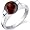 Bezel Set 2.50 carats Garnet Engagement Ring in Sterling Silver Rhodium Finish Size 5, Available in Sizes 5 thru 9