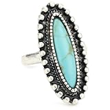 Lucky Brand Adornment Silver-Tone Turquoise Long St
