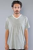 RVCA The Donner V-Neck Tee in Vintage Green,T-shirts for Men