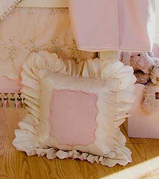Baby Ella Pink Dot w/ Ruffle Pillow by Glenna Jean