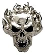 Rock Rebel Accessory FLAMING SKULL Belt-Buckle