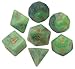Polyhedral 7 Die Set Resin Dice: Combo Attack Green / Light Green with Gold Numbers