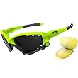 Oakley Jawbone Adult Sport Designer Sunglasses w/ Free B&F Heart Sticker Bundle - Retina Burn/Black Iridium Vented/Yellow