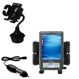 Fujitsu Loox 400 Auto Cup Holder with Car Charger - Uses Gomadic TipExchange