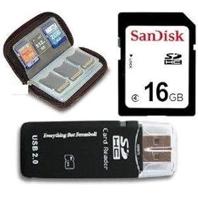 Camera Shop 2013 : 16GB SD/SDHC Class 4 Memory Card (Bonus Pack - Includes Everything But Stromboli (tm) High Speed Reader and Memory Card Wallet) for Pentax Optio Camera V10 S12 S10 P80 P70 M50 M40 M30 K-X K-m K-7 K20D K200D K2000 K10D K100D SUPER I-10 H90 E90 E80 E70 E60  Sale