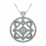 Aristocratic Sterling Silver Simulated Diamond cz Pendant