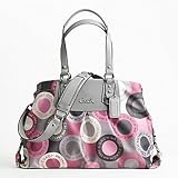 Coach Optic Signature Snaphead Ashley Business Carryall Satchel Bag Purse Tote 15504 Pink Multi