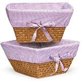 Badger Basket Honey Basket with Lilac Gingham Liner