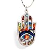Multicolor Hamsa Necklace