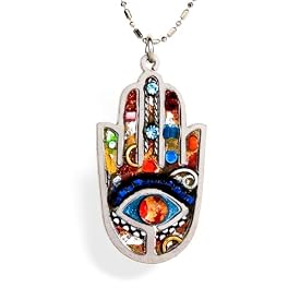 Multicolor Hamsa Necklace