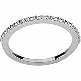 0.20 Ct.T.W. Round Brilliant Cut Diamonds, 14K White Gold. Vintage Style Diamond Wedding Band