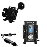 Sandisk Sansa c100 Flexible Auto Windshield Holder with Car Charger - Uses Gomadic TipExchange