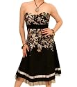 Blue Banana Black Floral Sequin and Beaded Cocktail Dress